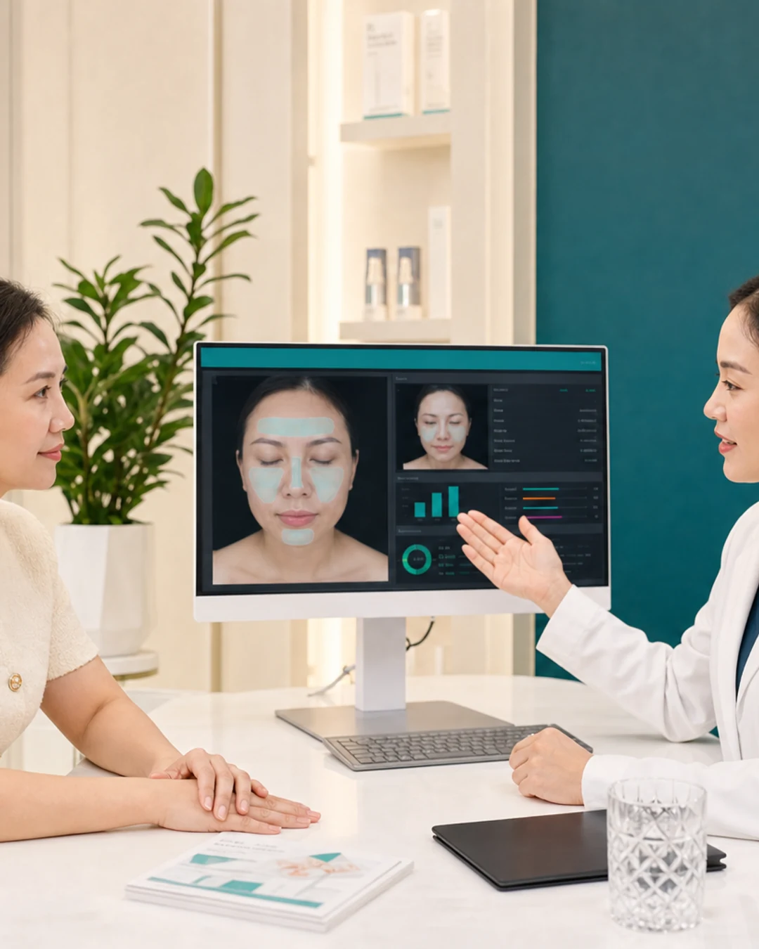 Buổi tư vấn đánh giá da tại phòng khám Avo Medical.