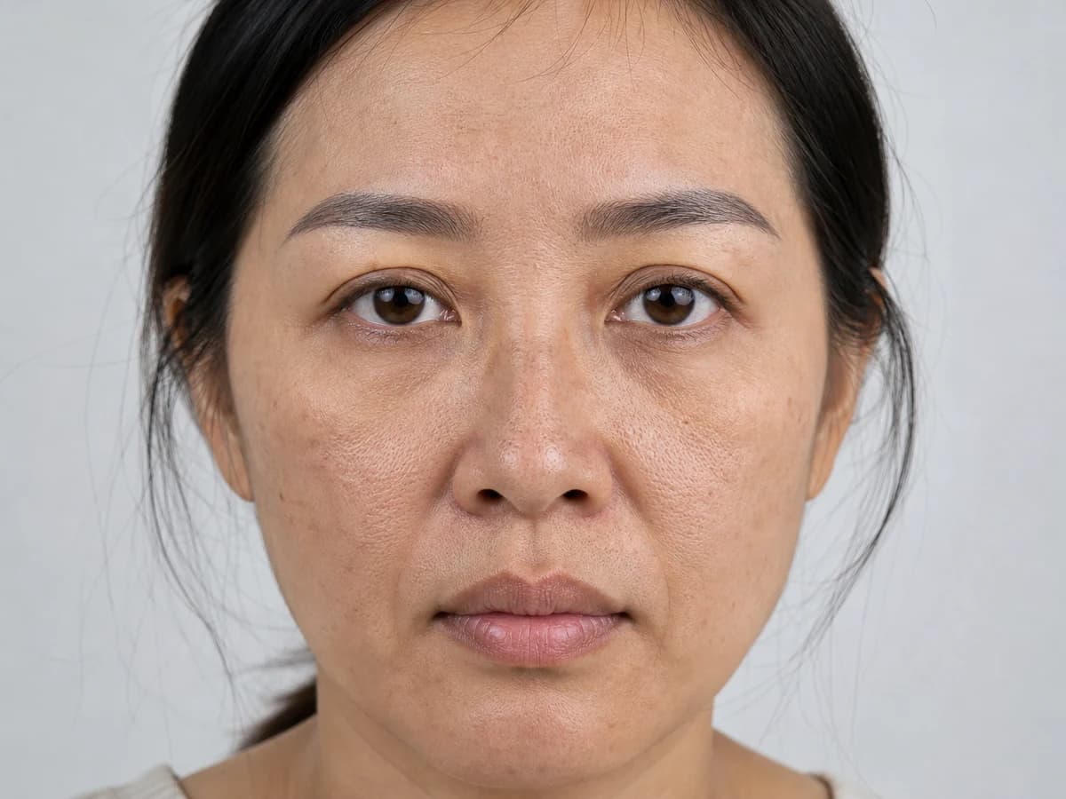 Khách hàng có lỗ chân lông to và da kém mịn.
