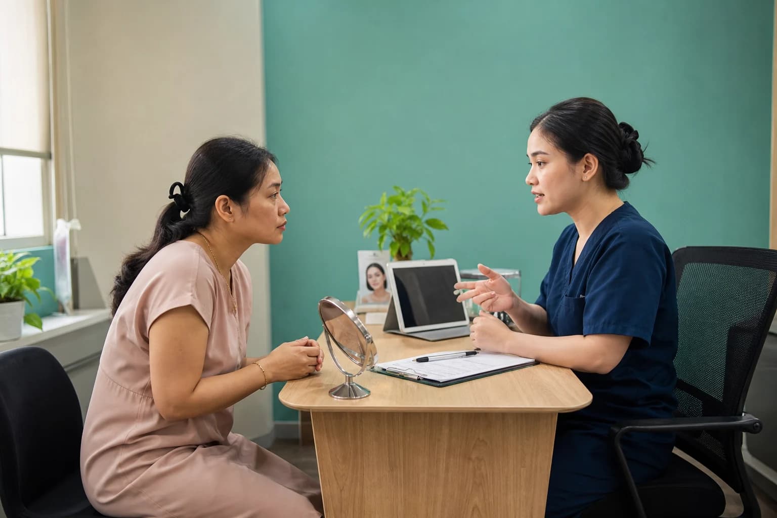 Phòng tư vấn sẵn sàng cho buổi đánh giá da tại Avo Medical.